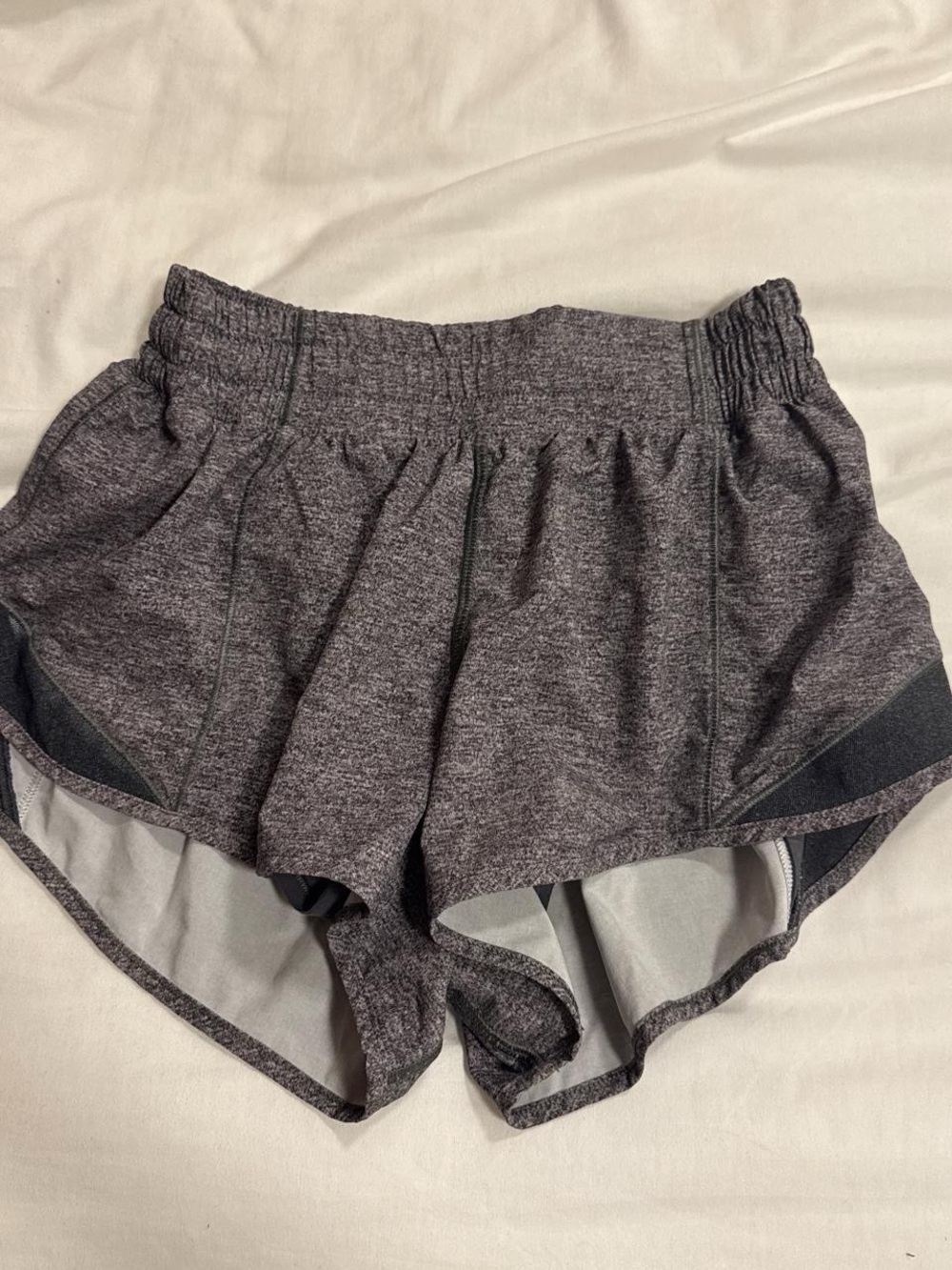 Women’s Athletic Running Shorts - Dark Heather Gray